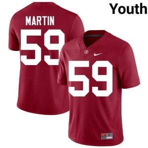Crimson #59 JD Martin Youth The Tide 2026 College Football Jerseys 584005-109