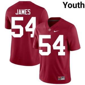 Crimson #54 High School College Football Jayvin James Youth University of Alabama Jersey 961897-802