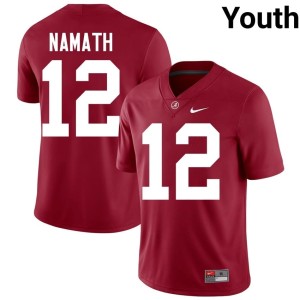 Crimson Youth Joe Namath #12 2026 College Football The Tide Jerseys 417448-956