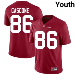 Crimson College Football Official UA Crimson Tide Youth #86 Jude Cascone Jerseys 308644-205