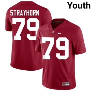 Crimson University of Alabama University Youth Kaden Strayhorn College Football #79 Jersey 294416-842