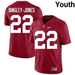Crimson Youth #22 Game Kedrick Bingley-Jones College Football UA Jerseys 776397-211