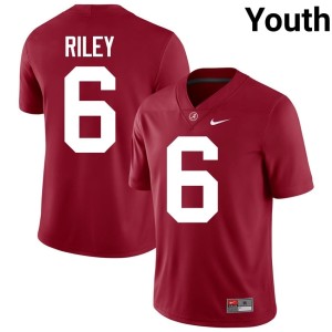 Crimson #6 University Kevin Riley College Football Youth Bama Jerseys 163773-640