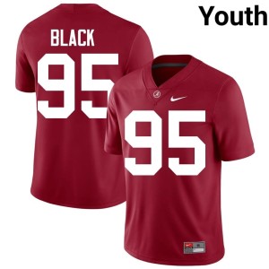 Crimson #95 Player Youth Leslie Black Alabama Crimson Tide College Football Jersey 239745-533