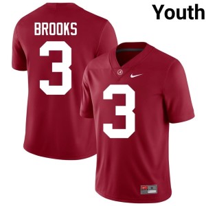 Crimson 2026-27 Lotzeir Brooks #3 Youth Crimson Tide College Football Jersey 958144-428