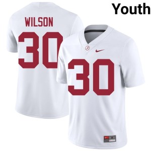 White Alabama Crimson Tide Youth #30 High School College Football Mack Wilson Jersey 412094-329