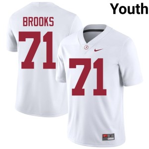 White Youth College Football Go Bama University #71 Nick Brooks Jersey 392653-500
