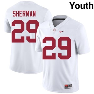White Go Bama Nick Sherman High School #29 Youth College Football Jerseys 631441-362
