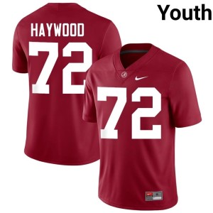 Crimson Youth Ty Haywood #72 College Football Limited Bama Jersey 630870-252