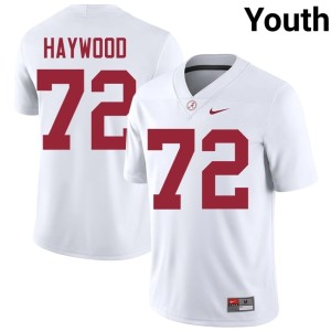 White #72 Roll Tide Ty Haywood College Football Youth Alumni Jerseys 907110-945
