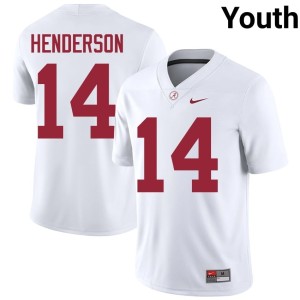 White College Football Limited Tyler Henderson University of Alabama Youth #14 Jerseys 342720-499
